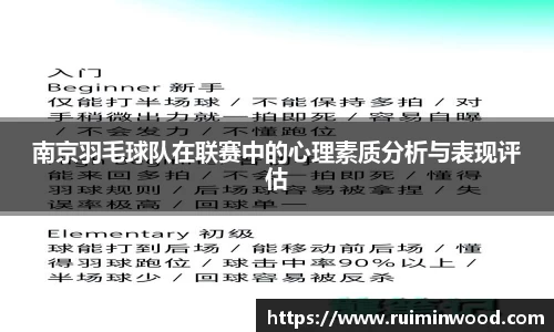 南京羽毛球队在联赛中的心理素质分析与表现评估
